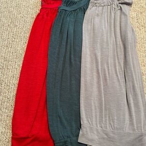 Set of 3 Loft XL Women's Tank Top Trio - Red, Green, and Gray